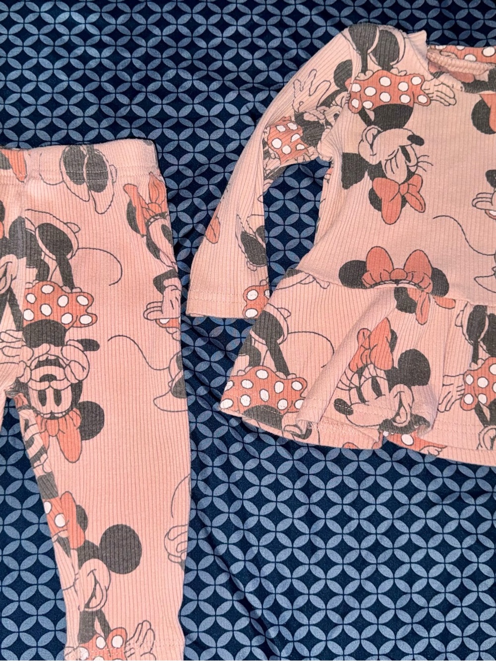 Disney Pink Minnie Mouse Two-Piece Pajama Set